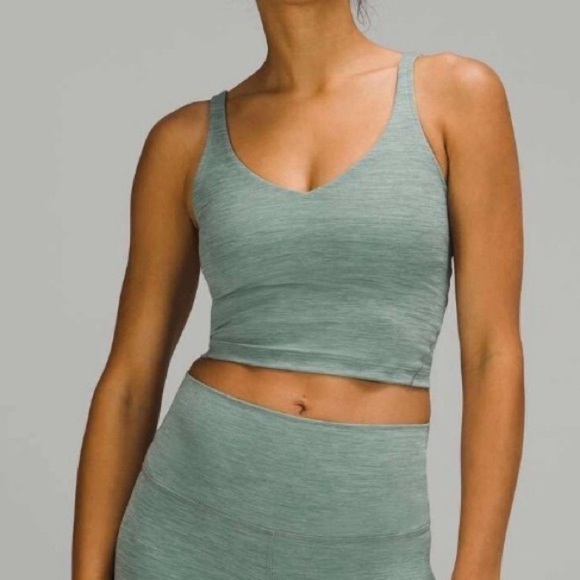 LULULEMON ATHLETICA SPORTS BRA Heather Tidewater Teal Like New GRN - Picture 6 of 7